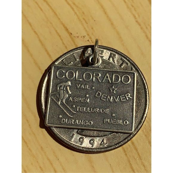 .925 State of Colorado Sterling Silver Jewelry Charm #travel #ski #Durango - Picture 2 of 4